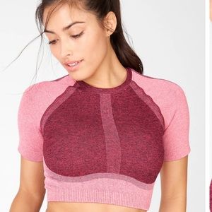 NWT Helena Seamless Crop Top in pink heather